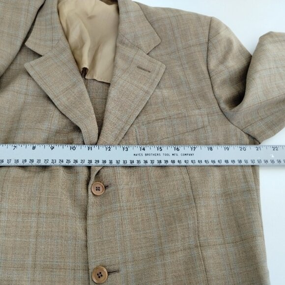 Ermenegildo Zegna Cloth High Performance Blazer Size 40R Brown Checks Old Money - Picture 10 of 14